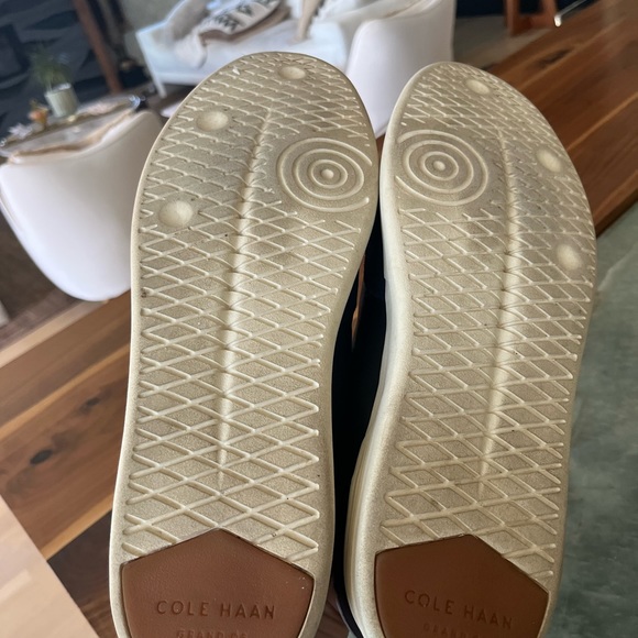 Cole Haan Navy Leather Sneakers - Picture 7 of 9